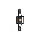 Savoy House 5-474-144 Raeburn 1-Light 60W Matte Black and Weathered Brushed Brass Outdoor Wall Lantern