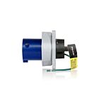Leviton 460B9WLEV 60 Amp Pin & Sleeve Inlet-Blue