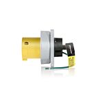 Leviton 330B4WLEV 30 Amp Pin & Sleeve Inlet-Yellow