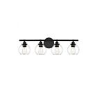Savoy House Essentials 8-4050-4-BK Carson 4-Lights 240W Matte Black Vanity Light