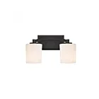 Savoy House Essentials 8-7710-2-BK Whitney 2-Lights 120W Matte Black Vanity Light