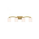 Savoy House Essentials 8-7710-4-322 Whitney 4-Lights 240W Warm Brass Vanity Light