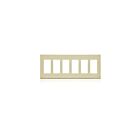 Leviton 80326-SI 6-Gang Screwless Snap-On Wallplate