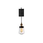 Savoy House Macauley 9-2065-1-51 1-Light Vintage Black with Warm Brass Wall Sconce