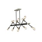 Artcraft Truro AC11257NB 12-Lights Matte Black and Brushed Nickle 100W Island Pendant