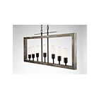 Artcraft Gatehouse AC11657BK 7-Lights Beach Wood Black 100W Pendant