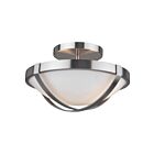 Artcraft AC11703BN Cara 2-Lights 60W Brushed Nickel Semi Flush Mount