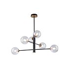 Artcraft Aurelia AC11765VB 6-Lights 120W Matte Black Chandelier