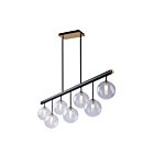 Artcraft Aurelia AC11767VB 7-Lights 40W Matte Black Island Pendant
