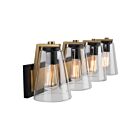 Artcraft AC11794BB Treviso 4-Lights 400W Black Bath Light