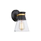Artcraft AC11801BB Kanata 1-Light 60W Black Bath Light