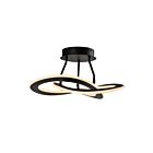 Artcraft AC7078BK Wave 24W Black LED Semi Flush Mount