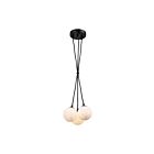 Artcraft AC7463BK Camila 3-Lights 30W Brushed Brass Cord Pendant