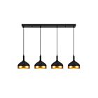 Artcraft Dash SC13354BK 4-Lights 100W Black Island Pendant