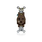 Leviton W5461 20A-250V Weather Resistant Single Outlet Back/Side Wire
