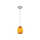 Access Lighting Brandy FireBird 28023-3C-BS-AMBFB Brushed Steel 10W LED Pendant