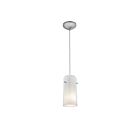 Access Lighting Glass`n Glass Cylinder 28033-3C-BS-CLOP Brushed Steel 10W LED Pendant