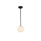 Access Lighting Japanese Lantern 28085-1R-ORB-WHTLN 1-Light 100W Oil Rubbed Bronze Pendant