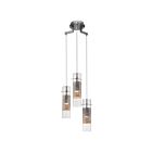 Access Lighting Spartan 50526LEDDLP-BS-CLM 3 Lights Brushed Steel 15.9W LED Pendant