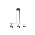 Access Lighting Sleek 63063LEDD-BS 3 Lights Brushed Steel 12W LED Pendant Spotlight