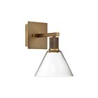 Access Lighting Port Nine 63143LEDD-ABB-CLR Antique Brushed Brass 9W LED Wall Sconce