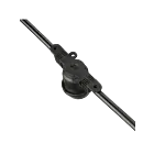 American Lighting LS-MNS-24-BK Black Commercial Grade Light String, 165 E26 Non-Suspended Sockets
