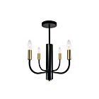Artcraft Avalon AC10624VB 4-Lights 60W Vintage Brass Chandelier