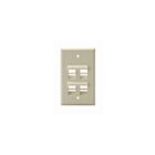 Leviton 41081-4IP 4 Port 1 Gang Wallplate