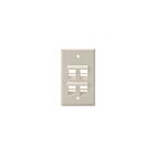Leviton 41081-4TP 4 Port 1 Gang Wallplate