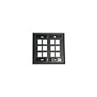 Leviton 42080-12E 12Pt Quickport Wallplate Black
