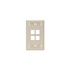 Leviton 42080-4IS 1-Gang Wallplate W/Designation