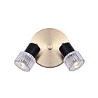Canarm Elsee ICW1161A02BKG10 2-Lights Matte Black and Gold Track Light