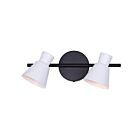 Canarm Radley IT1163A02BW10 2-Lights Matte Black and Matte White Track Light
