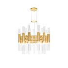 CWI Lighting Orgue 1120P20-42-602 Satin Gold 42 Lights 210W Chandelier