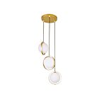 CWI Lighting Da Vinci 1153P16-3-169 Brass 3 Lights 21W LED Chandelier