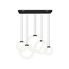 CWI Lighting Hoops 1273P44-5-101-RC Black 5 Lights 210W Chandelier