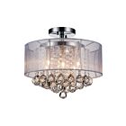 CWI Lighting Radiant 5062C16C (Clear + W) Chrome 6 Lights 240W Flush Mount
