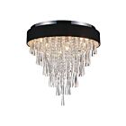 CWI Lighting Franca 5523C22C (Black) Chrome 8 Lights 320W Flush Mount