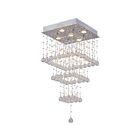 CWI Lighting Square 6601C16C-S Chrome 5 Lights 175W Flush Mount