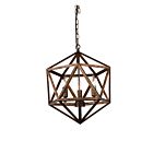 CWI Lighting Amazon 9641P17-3-128 Antique forged copper 3 Lights 180W Chandelier
