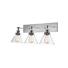 CWI Lighting Eustis 9735W24-3-613 Polished Nickel 3 Lights 180W Wall Sconce