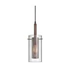 Dainolite 30961-CM-OBB 1-light 100w Oil Brushed Bronze LED Metal and Glass Pendant