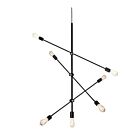 Dainolite 817P-BK 7-lights 420w Black LED Cord Pendant