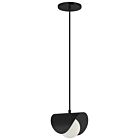 Dainolite CRT-61P-MB Cresent 1-Light 25W Matte Black Pendant