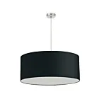 Dainolite DRM-L-797 Oversized Drum 1-light 150w Black LED Drum Pendant
