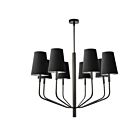 Dainolite Eleanor ELN-368C-MB-697 8-Lights 480W Black LED Pendant