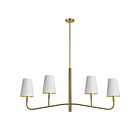 Dainolite Eleanor ELN-534HC-AGB-698 4-Lights 240W Aged Brass 1-Tier Chandelier