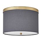 Dainolite FRD-122FH-AGB-GRY Frederica 2-Lights 120W Grey LED Flush Mount
