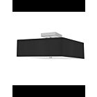 Dainolite Seren SRN-143SF-PC-BK Black 3-Lights 18W Incandescent Semi-Flush