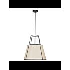 Dainolite Trapezoid TRA-1P-BK-CRM Cream 1-Light 100W LED Trapezoid Pendant